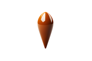 3D Rendered Teardrop Shape with Gradient Color and Highlight Ideal for Design Elements Abstra png