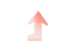 Upward Direction Indicator A Gradient Pink Arrow Pointing Upwards for Navigation Progress a png