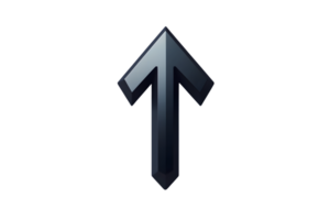 3D Upward Arrow Icon Modern Minimalist Design for Navigation Direction and Progress Indicat png
