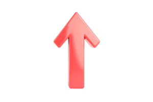 Upward Direction Indicator A Bold Red Arrow Pointing Upwards for Navigation Progress and Gro png