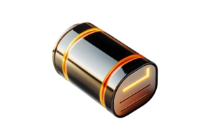 Futuristic Cylinder with Glowing Lines HighTech Design for Innovation and Technology Concepts png