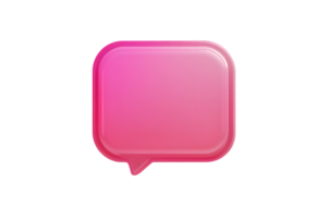 Pink Gradient Speech Bubble with Rounded Corners for Communication Chat and Messaging Design png