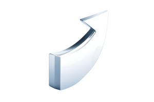 Abstract Geometric Shape with Smooth Edges and Reflective Surface Ideal for Design Projects M png