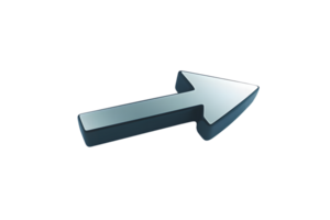 3D Arrow Icon Modern Minimalist Design for Navigation and Directional Use in Digital Interfac png