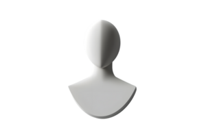 Abstract Human Form Sculpture on Black Background Minimalist Design for Art Technology and png