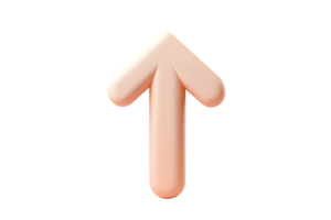 Upward Directional Indicator A Soft Pink Arrow Pointing Upwards for Navigation Guidance and png