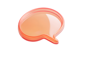 A vibrant speech bubble with a glossy 3D effect ideal for communication and design projects png