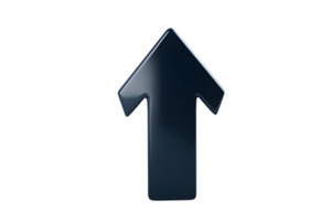 Upward Directional Indicator A Sleek Modern Arrow Symbolizing Progress and Growth in Business png