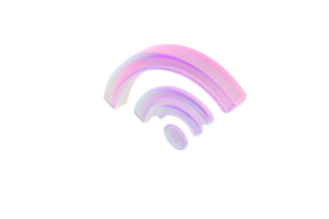 Glowing WiFi Symbol in Pastel Colors Modern Abstract Design for Connectivity and Technology C png