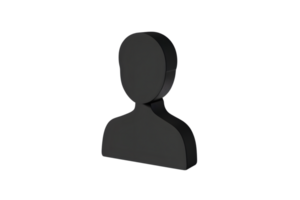 Generic User Profile Icon Minimalist 3D Silhouette for Digital Interfaces and Placeholder Grap png