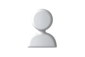Generic User Icon Minimalist White Silhouette on Black Background for Profiles and Application png