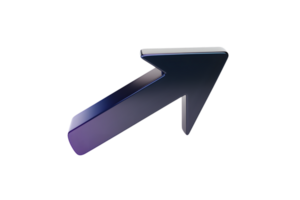 3D Arrow Icon with Gradient Effect for Modern Design Projects png