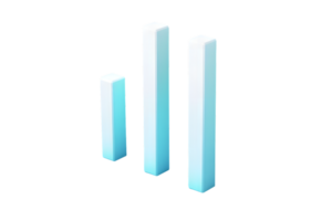 Abstract 3D Columns in Gradient Blue Modern Design Elements for Business and Technology Visual png