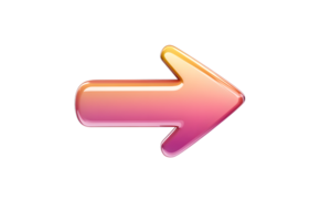 Gradient Arrow Icon with Vibrant Colors for Modern Design Projects png