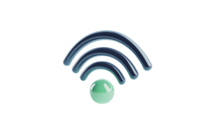 Wireless Connectivity Icon with Modern Design and Glossy Finish for Technology and Internet The png