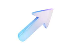 3D Arrow Icon with Gradient Effect Modern Design for Navigation User Interface and Direction png