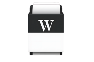 Document Processing Icon with Letter W Software Interface Symbol Digital Workflow Data Entry png