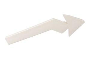 3D White Arrow on Black Background Directional Symbol for Navigation Guidance and Progress png