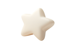 3D Rendered Star Shape with Smooth Edges and Soft Lighting Ideal for Design Projects Decorati png