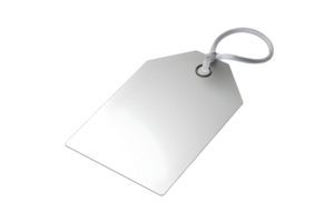 Blank Tag with String A Versatile Label for Product Price or Information Display png