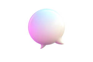 Gradient Speech Bubble with Soft Colors for Modern Communication Design png