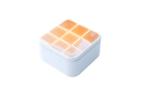 Modern Illuminated Cube Design with Grid Pattern for Tech and Innovation Concepts png