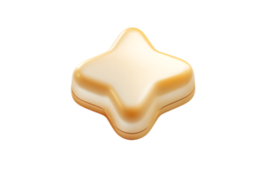 Golden CrossShaped Object with Smooth Edges and Reflective Surface Ideal for Design Art and png