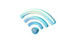 Wireless Connectivity Icon with Vibrant Gradient Design for Technology and Internet Themes png