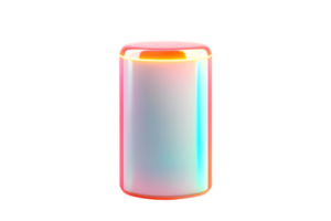Futuristic Cylinder with Gradient Glow Ideal for Technology Innovation and Design Concepts png