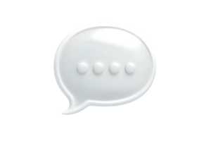 White Speech Bubble with Typing Dots Ideal for Communication Messaging and User Interface De png