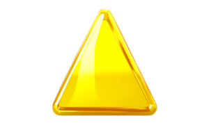 Warning Sign Yellow Triangle with Rounded Edges for Safety and Caution Signals Ideal for Haza png