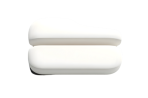Abstract White Shapes on Black Background Minimalist Design Elements for Creative Projects png