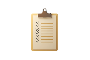 Clipboard with Checklist Organized Task Management Tool for Efficiency and Productivi png