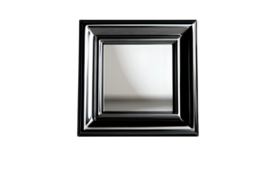Elegant Square Mirror with Reflective Surface and Sleek Frame Design for Home Decor and Interio png