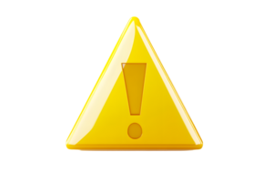 Warning Sign Yellow Triangle with Exclamation Mark for Safety and Caution Sig png