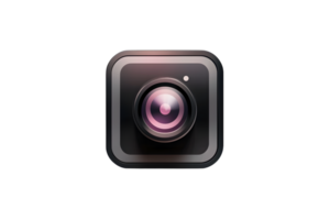 Camera Icon with Lens and Flash Digital Photography Symbol for Apps and Websites png