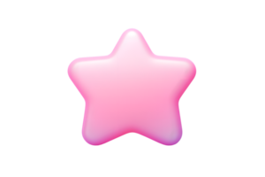 A soft pink star with a gradient effect ideal for decorative designs and creative projects png