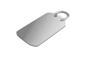 Blank Metal Tag with Ring Sleek Shiny Surface for Customization and Labeling Needs png