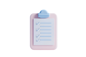 Clipboard with Checklist Organized Task Management Icon for Productivity and Planning png