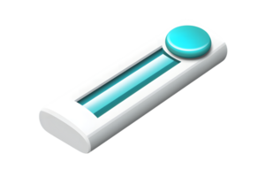 A sleek digital thermometer with a modern design featuring a clear display and a prominent but png