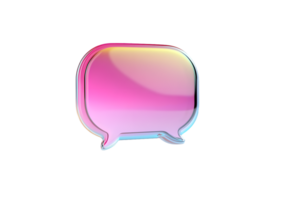 Gradient Speech Bubble with Vibrant Colors for Communication Design png