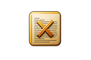 Cancelled Document Icon with Cross Mark Digital Rejection Symbol for Forms Papers and Notifi png