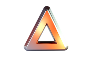 Geometric Triangle Design with Illuminated Edges and Gradient Fill Ideal for Technology Warni png