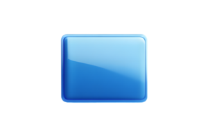 Blue Gradient Square Icon with Glossy Finish for Digital Design and User Interfaces png