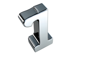 Shiny Metallic Letter T HighQuality 3D Render for Design Typography and Creative Projects png