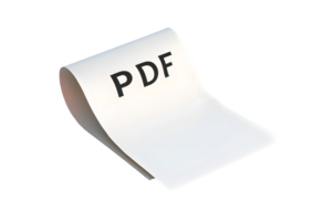 A PDF document icon digital file format symbol paper with text technology and data storage c png