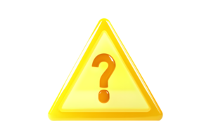 Warning Sign with Question Mark Yellow Triangle Alert Symbol for Queries and Uncertainty png