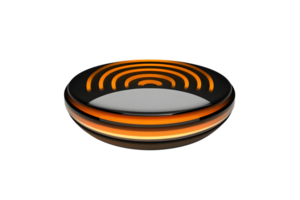 Abstract Orange and Black Concentric Circles on a Dark Background Modern Design Element for Te png