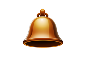 Golden Bell Icon with Shiny Surface and Detailed Design for Notifications Alerts and User Int png