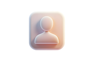 Generic User Profile Icon with Soft Gradient Background for Digital Applications and Websites png